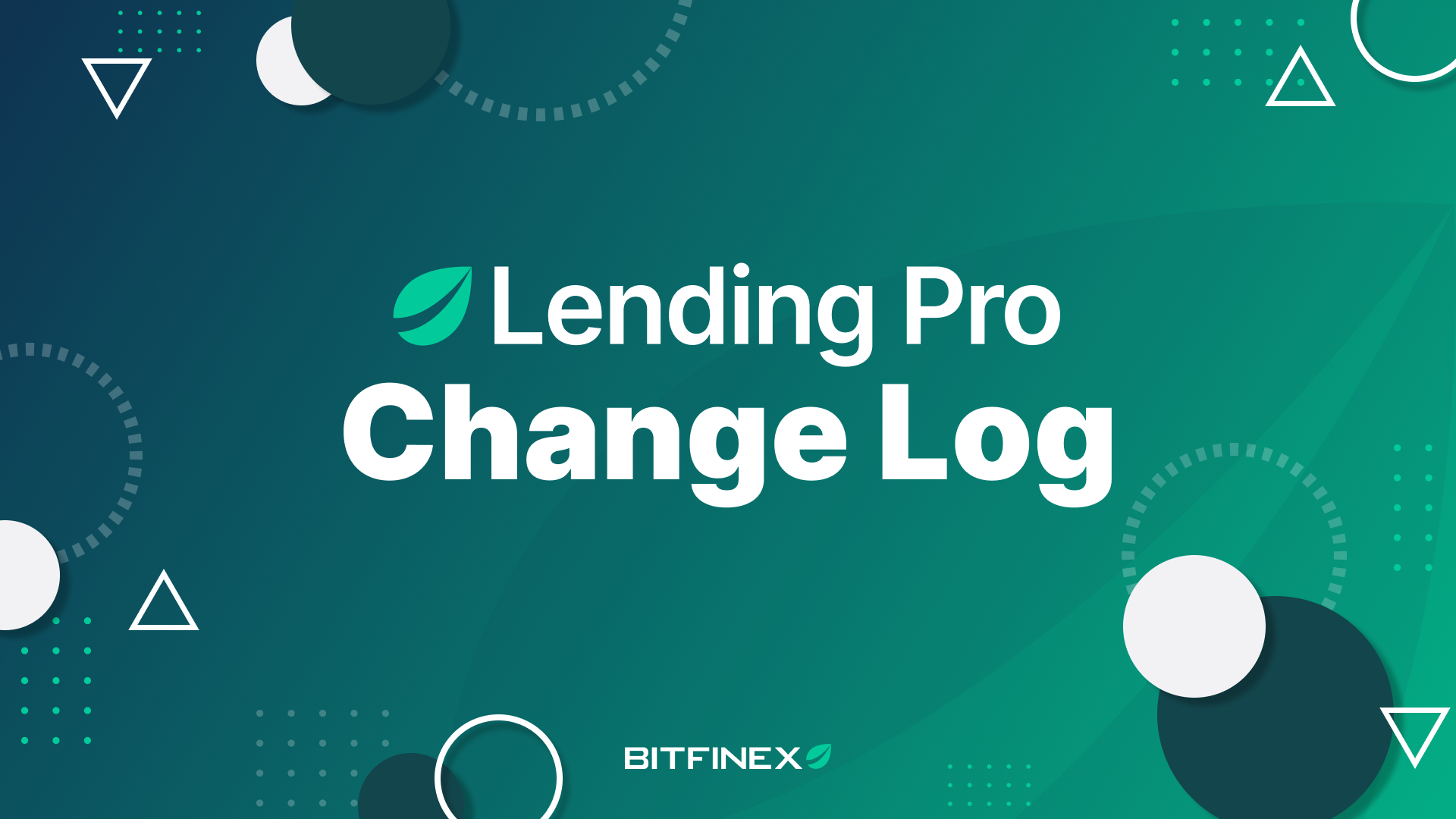 Bitfinex Lending Pro update